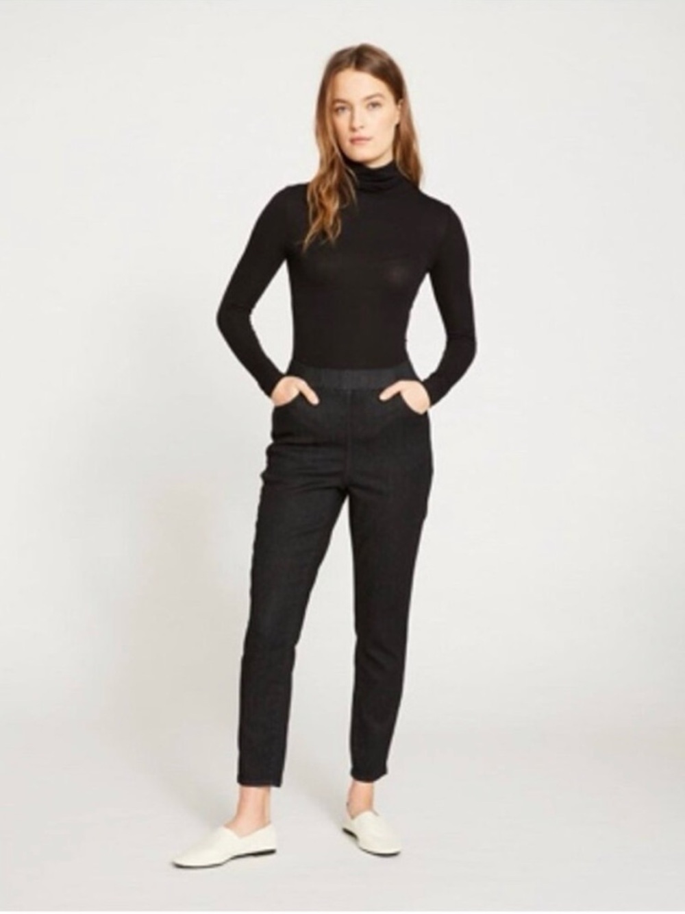 2 PAIRS!! Universal Standard “Don’t Call Them Jeggings” Black Pull-On Trousers